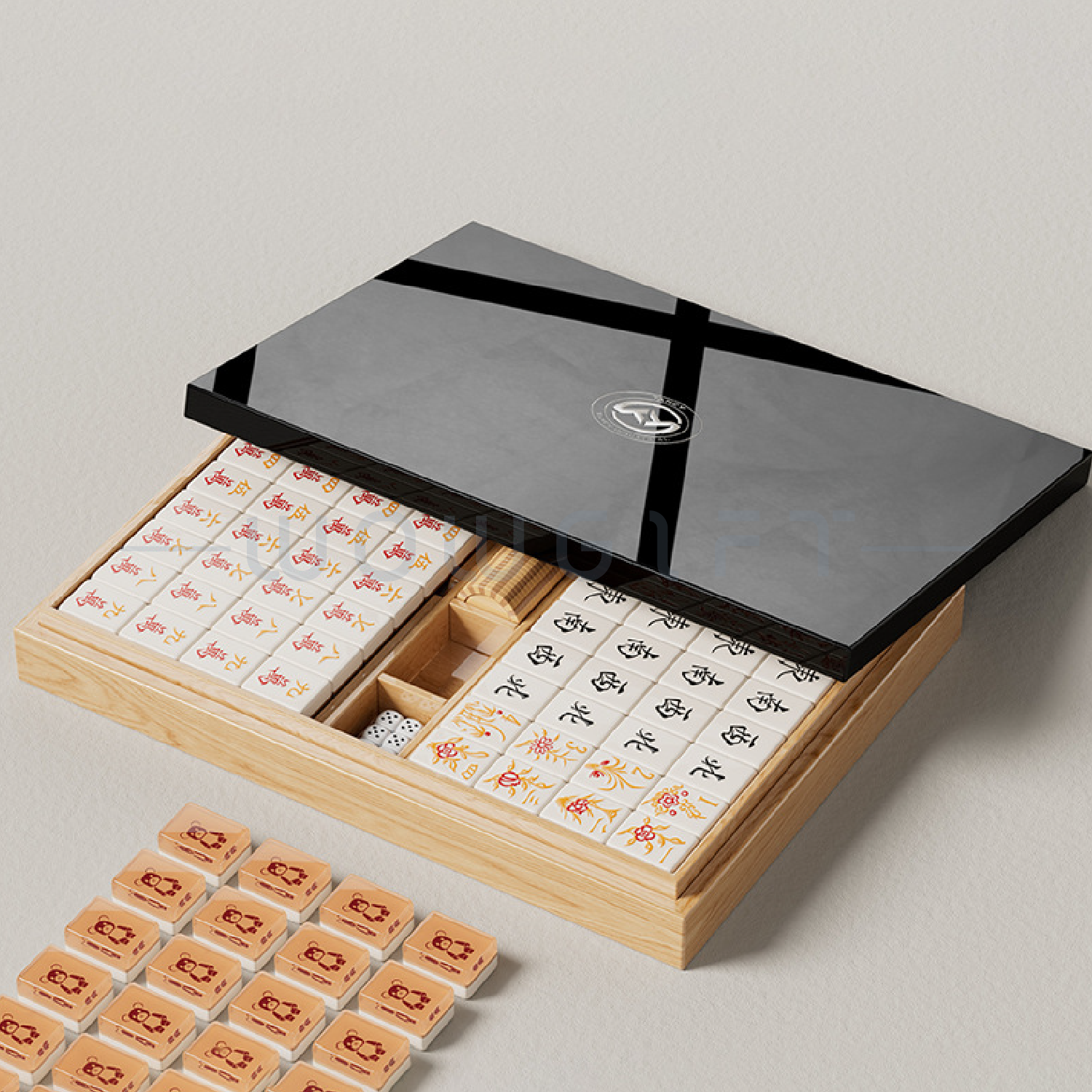 客製高質感麻將禮盒．企業客製高光禮品盒