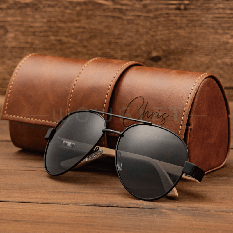 木質無框太陽眼鏡（UV400 防護）