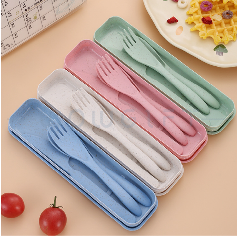 小麥秸稈餐具三件組