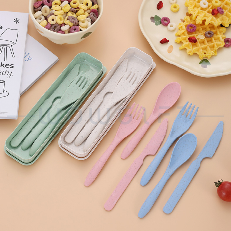 小麥秸稈餐具三件組