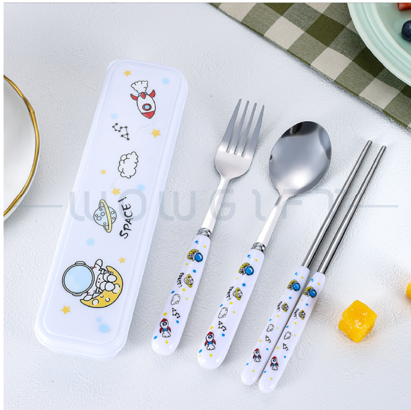 兒童不鏽鋼環保餐具．學生上班族便攜餐具禮品