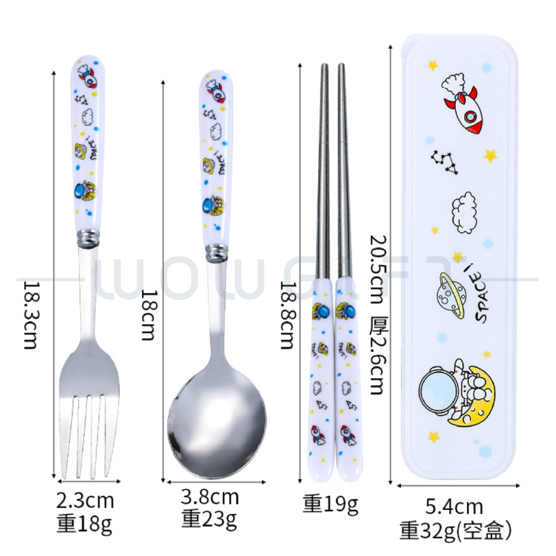 兒童不鏽鋼環保餐具．學生上班族便攜餐具禮品