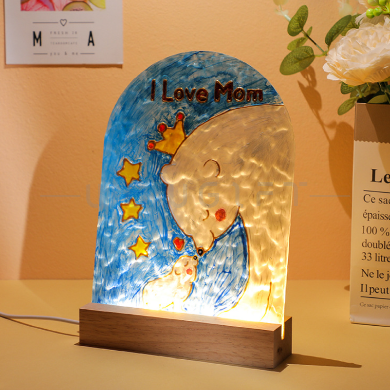 手繪畫小夜燈-兒童節禮物