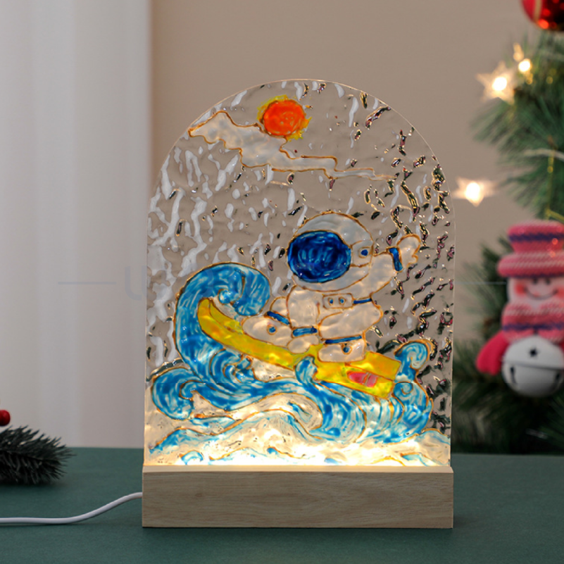 手繪畫小夜燈-兒童節禮物