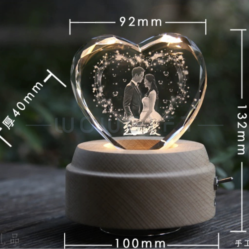 客製水晶雕刻音樂盒