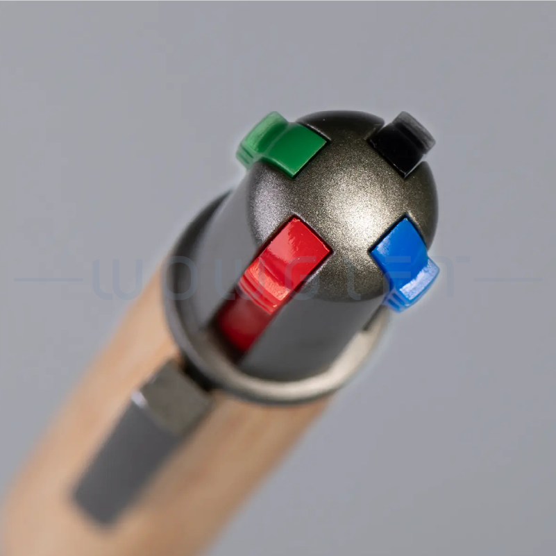 竹製四色筆客製，FSC文具