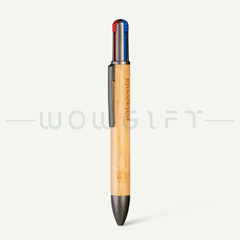 竹製四色筆客製，FSC文具