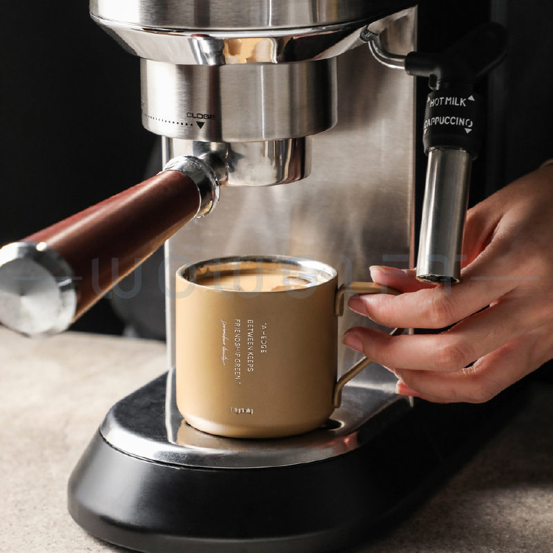 卡其雙層咖啡杯客製