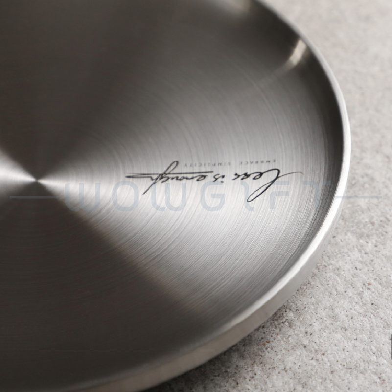 日式304不鏽鋼霧面雙層牛排盤客製