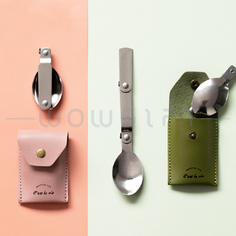 304不鏽鋼折疊湯匙餐具組客製，戶外旅行