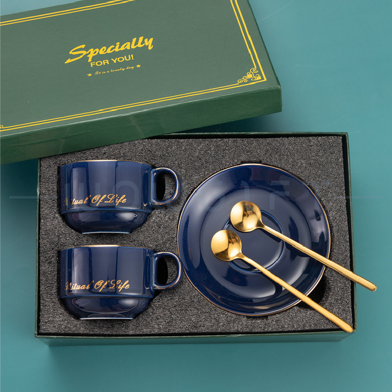 陶瓷咖啡杯碟勺禮盒客製，咖啡館開店