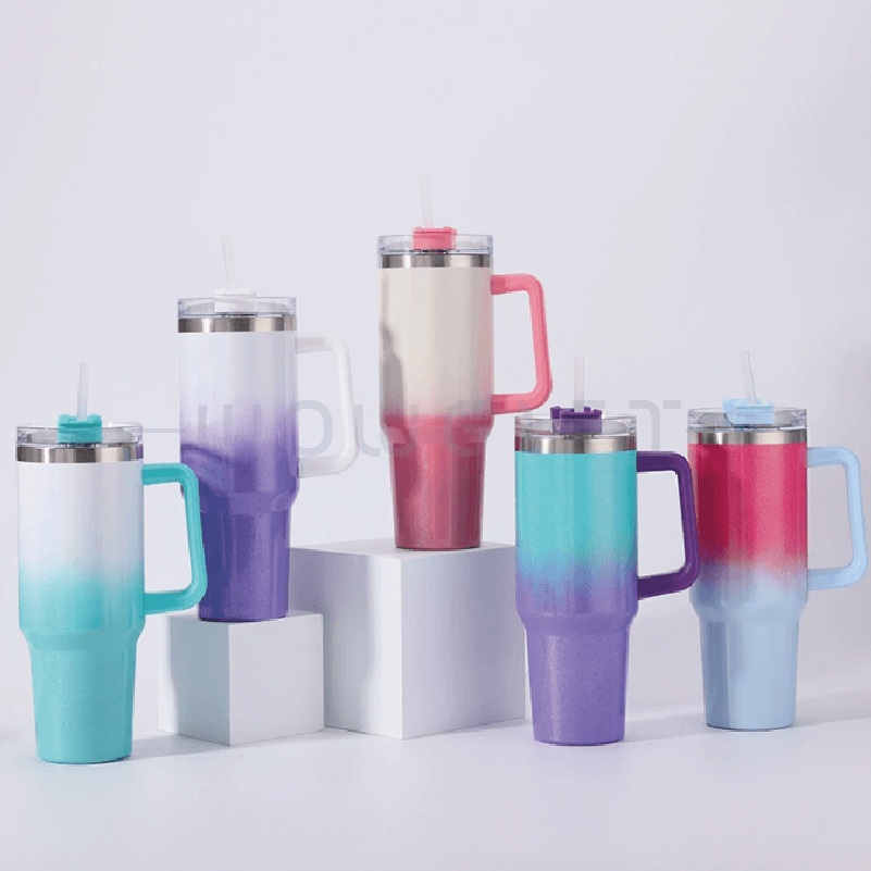 漸層手提冰霸杯｜隨手吸管杯