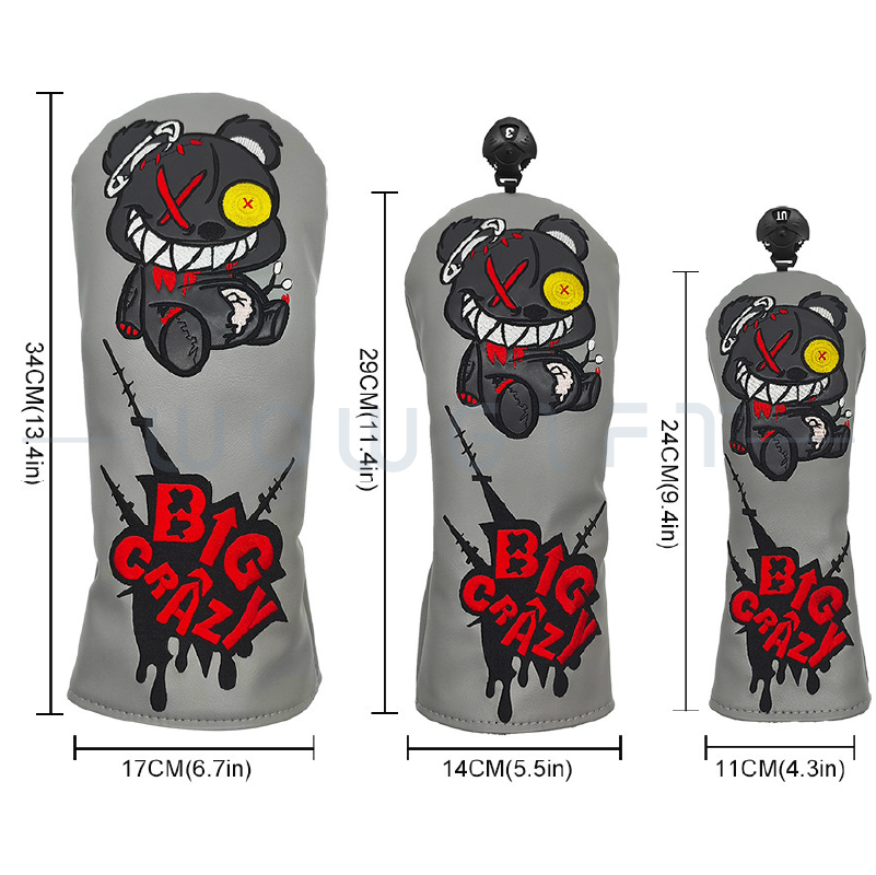 高爾夫球桿套客製．防潑水厚棉高爾夫桿頭套（Driver／Wood／Hybrid）