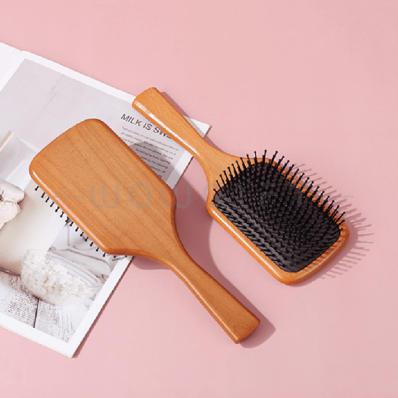 木柄按摩氣墊梳