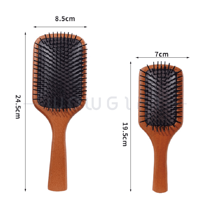 木柄按摩氣墊梳