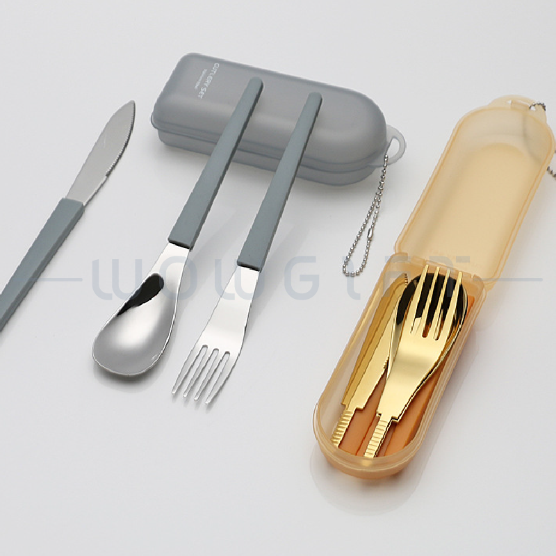 304不鏽鋼隨身餐具四件組客製．客製環保餐具