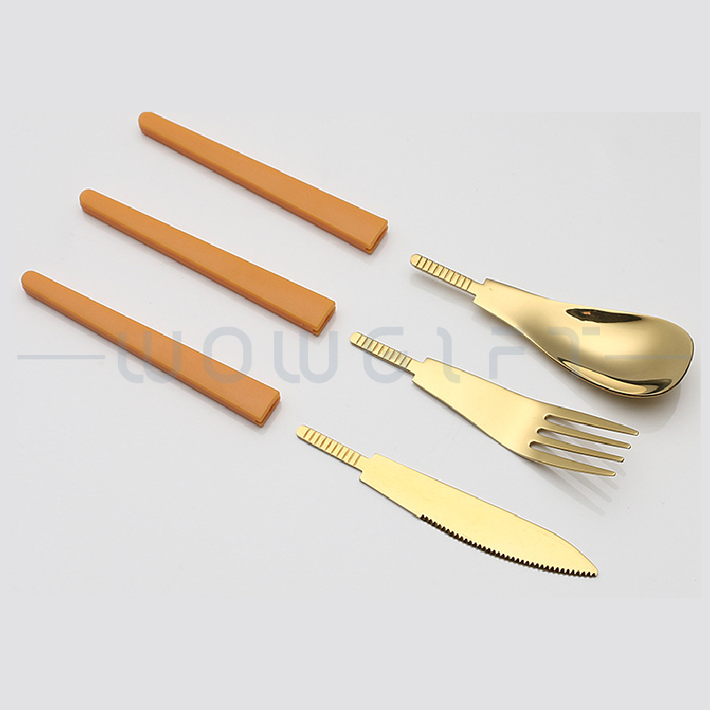 304不鏽鋼隨身餐具四件組客製．客製環保餐具