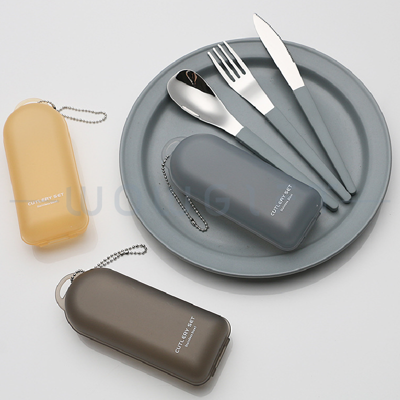 304不鏽鋼隨身餐具四件組客製．客製環保餐具