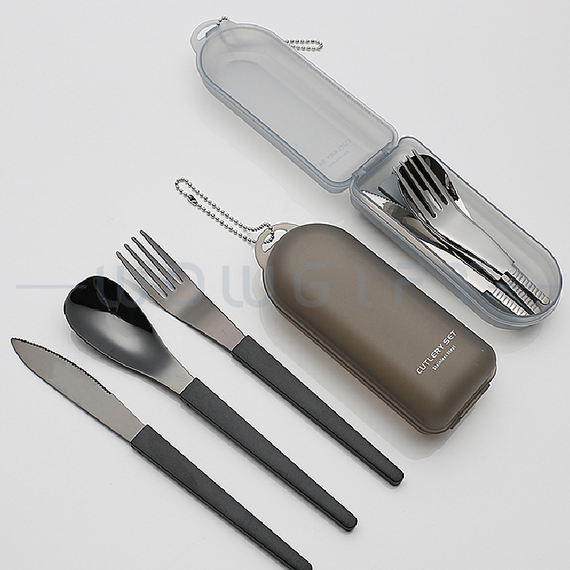304不鏽鋼隨身餐具四件組客製．客製環保餐具