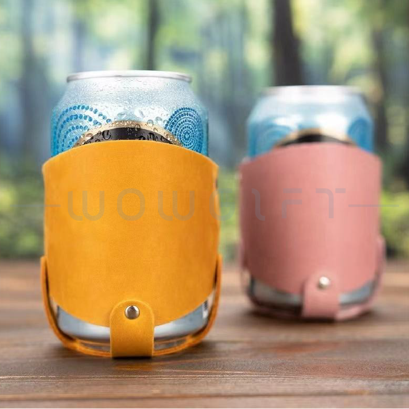 PU 皮革杯套客製．易開罐飲料杯套