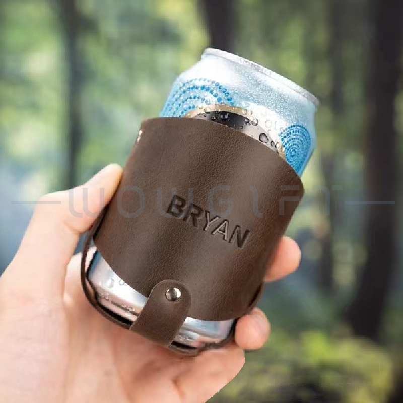 PU 皮革杯套客製．易開罐飲料杯套