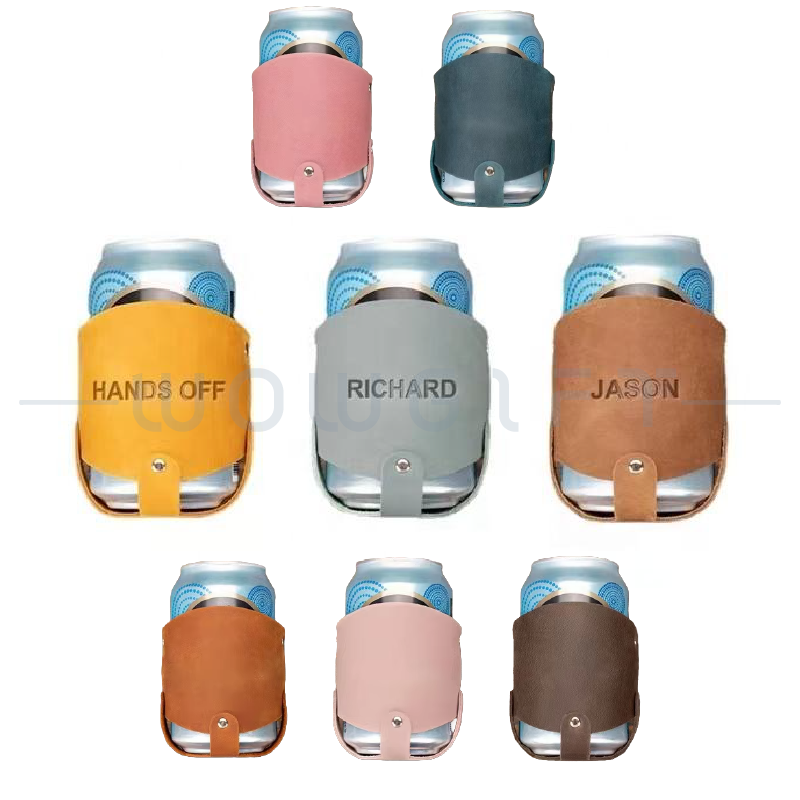 PU 皮革杯套客製．易開罐飲料杯套