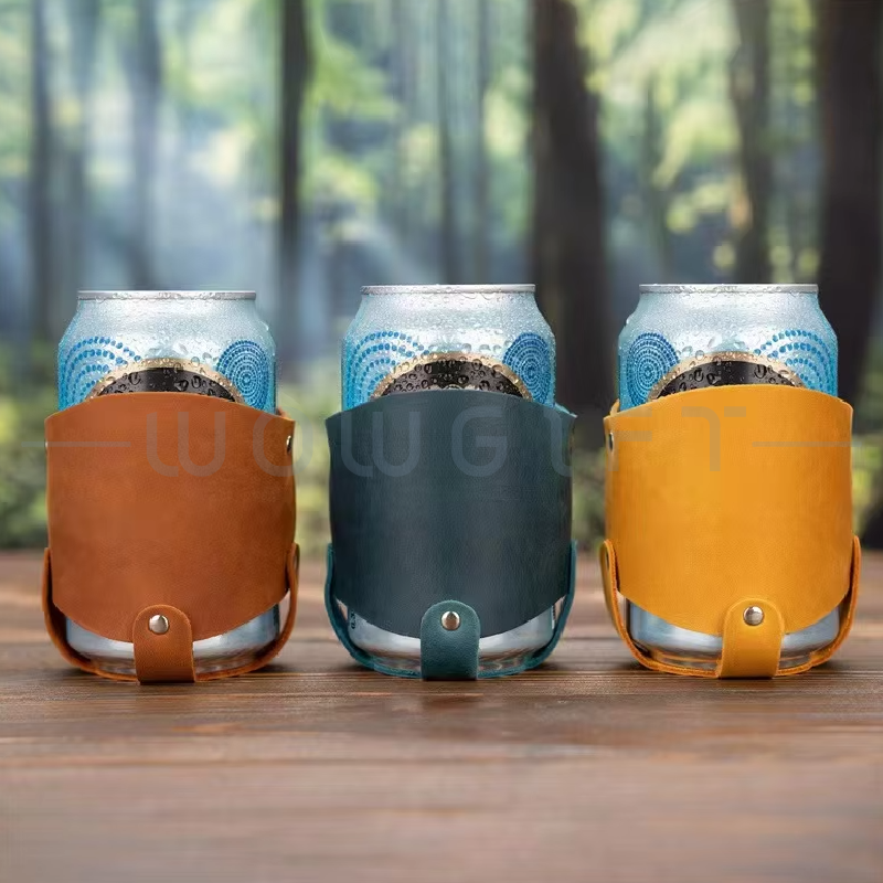 PU 皮革杯套客製．易開罐飲料杯套