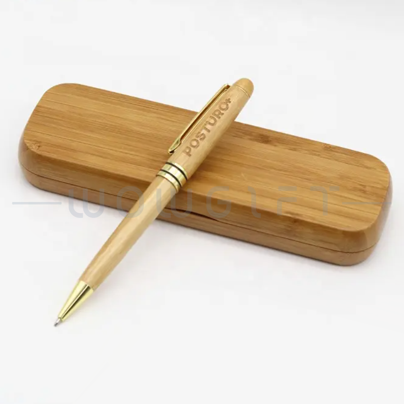 天然原木雙筆禮盒組．高質感木盒 × 金屬筆 / 支援客製雕刻