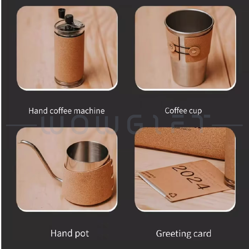 高質感皮革咖啡杯 4 件組．戶外手沖咖啡禮盒組