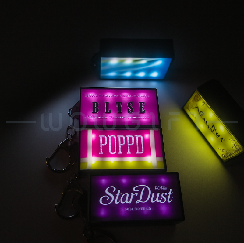 迷你發光招牌鑰匙圈．客製燈箱鑰匙圈