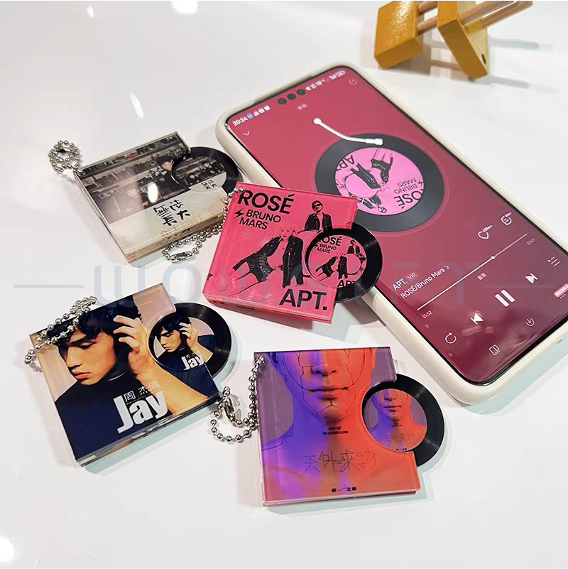 唱片造型鑰匙圈．迷你專輯客製化禮品