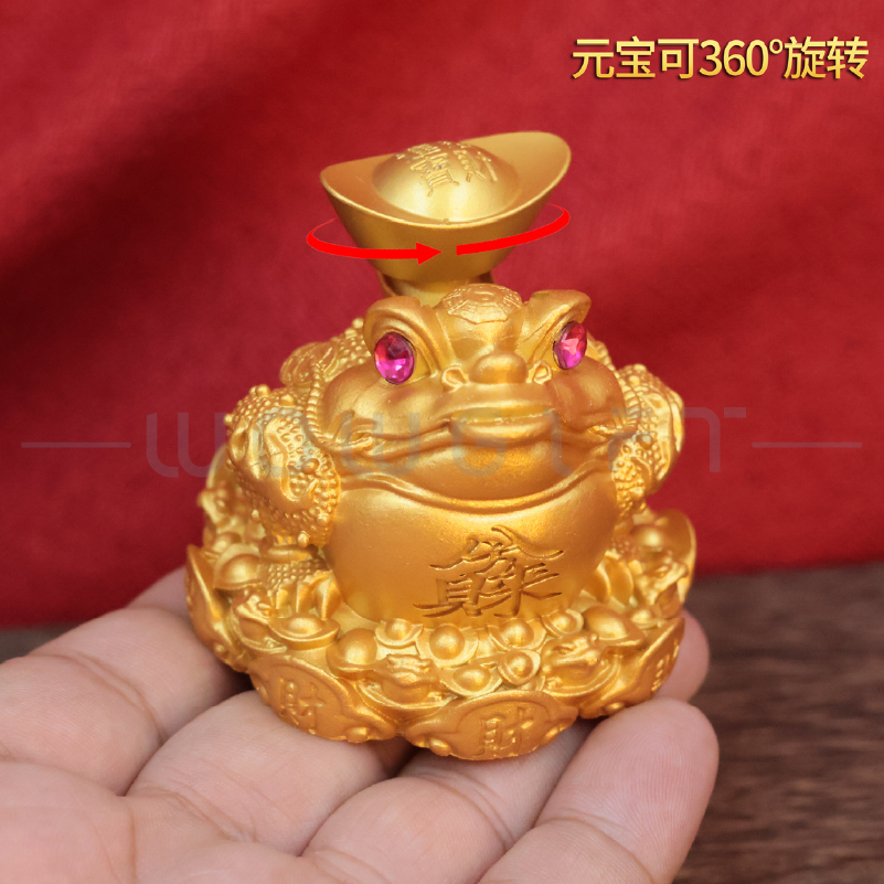 金蟾招財擺件．沙金轉運小擺飾．新年開運禮