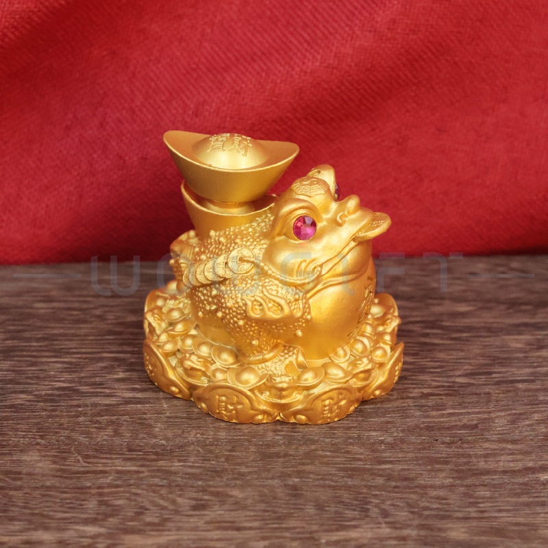 金蟾招財擺件．沙金轉運小擺飾．新年開運禮