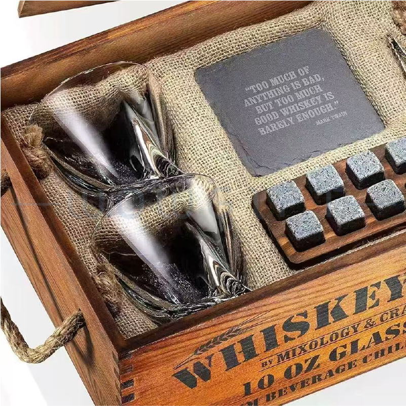木質威士忌酒杯禮盒套組客製，品牌高端酒禮