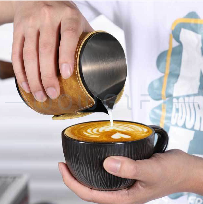 復古皮革泡茶杯套組客製．304不鏽鋼便攜茶具．企業禮品／會員贈品