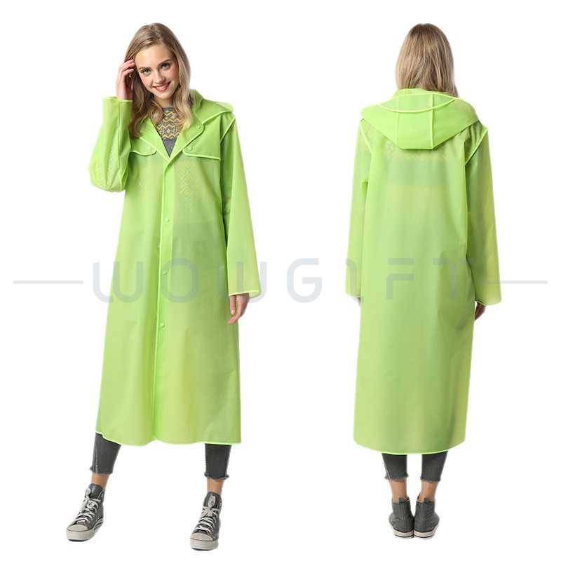 成人 EVA 長款透明雨衣客製，防水防風