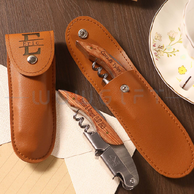 皮套酒刀開瓶器套組客製，品酒活動