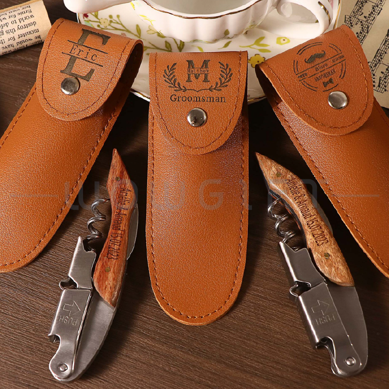 皮套酒刀開瓶器套組客製，品酒活動