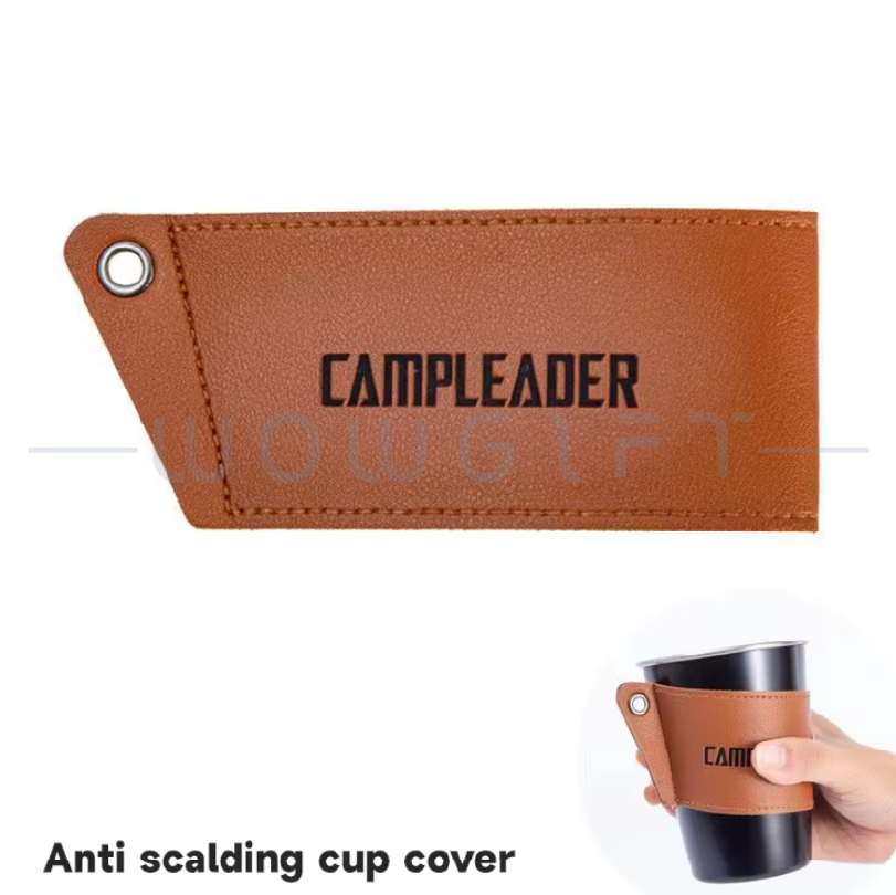 露營不銹鋼杯｜皮革杯套