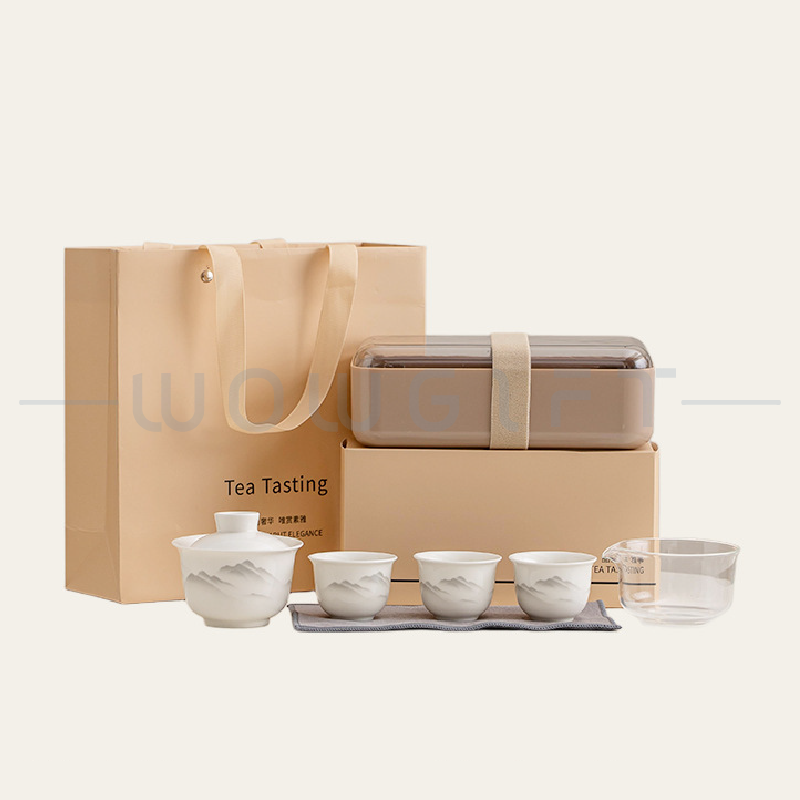 旅行陶瓷杯茶具禮盒客製．客製泡茶組