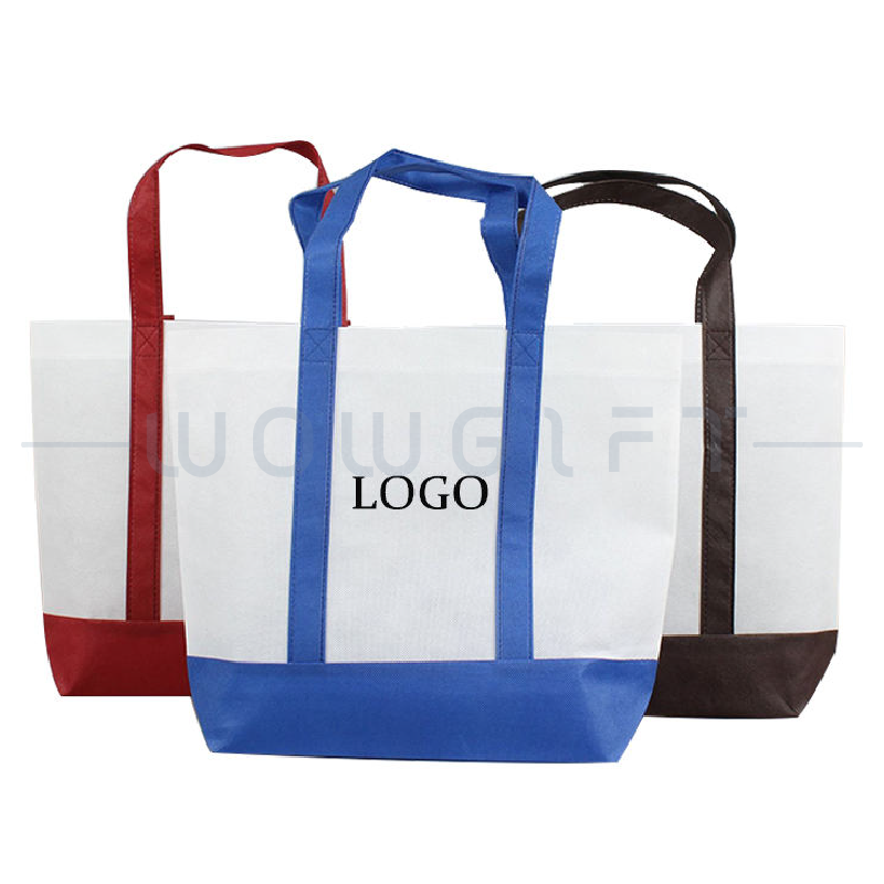 客製拼色不織布提袋．撞色設計購物袋．品牌活動贈品