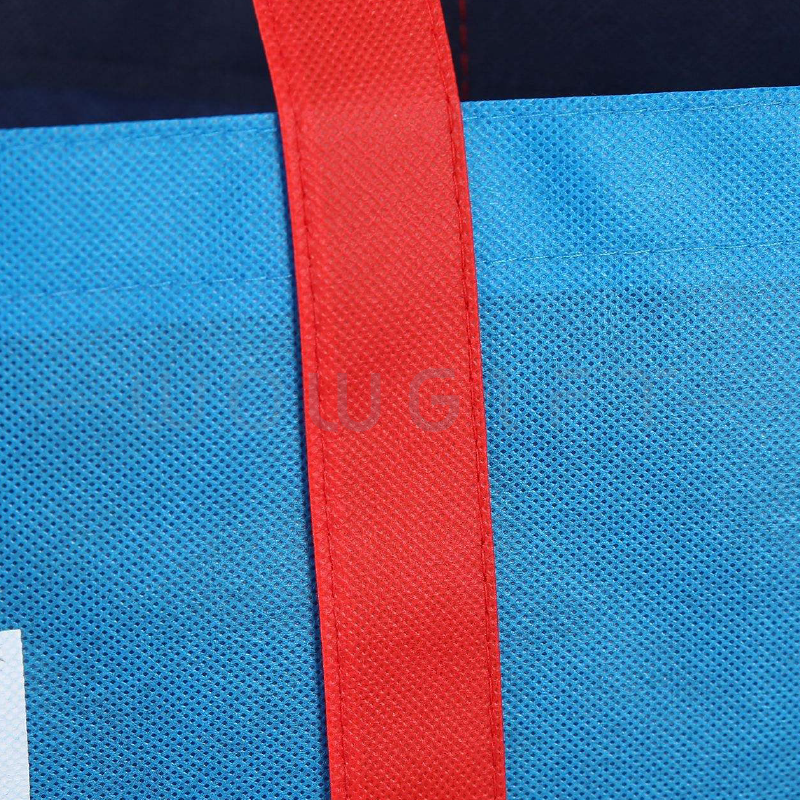 客製拼色不織布提袋．撞色設計購物袋．品牌活動贈品