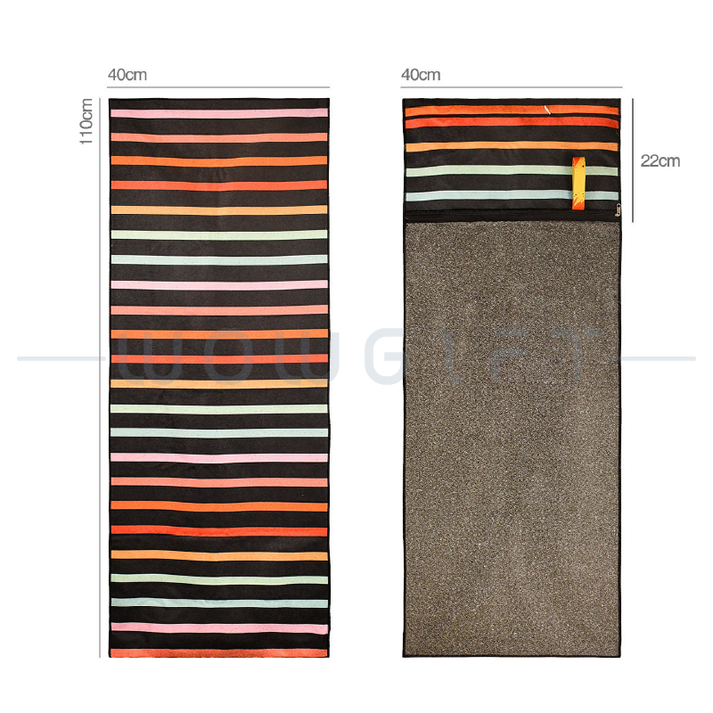 客製運動毛巾．附拉鍊口袋毛巾．健身活動贈品