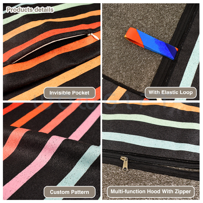 客製運動毛巾．附拉鍊口袋毛巾．健身活動贈品