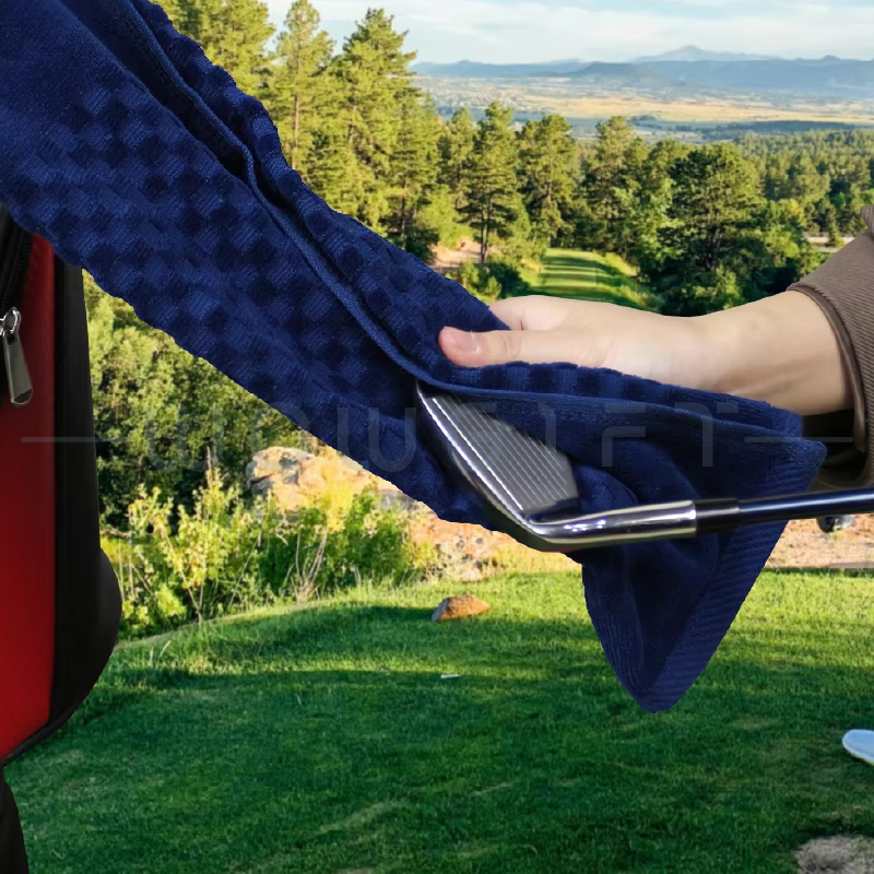 客製磁吸高爾夫球巾．快乾球袋毛巾．高端活動贈品