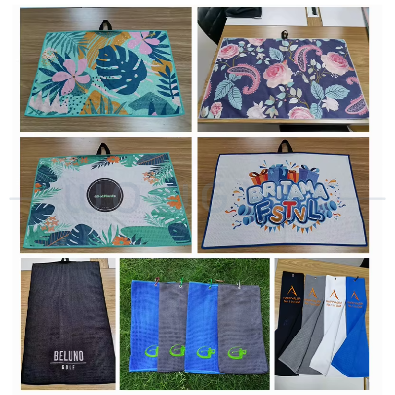 客製高爾夫球巾．掛勾運動毛巾．球場活動贈品