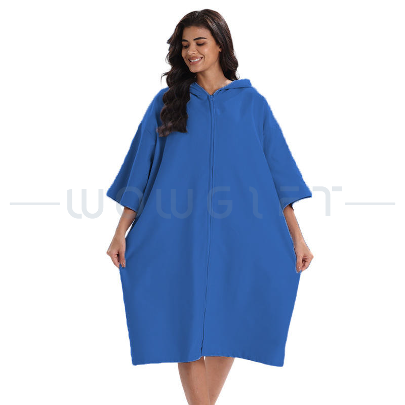 客製連帽拉鍊衝浪斗篷．速乾沙灘浴袍．戶外活動贈品