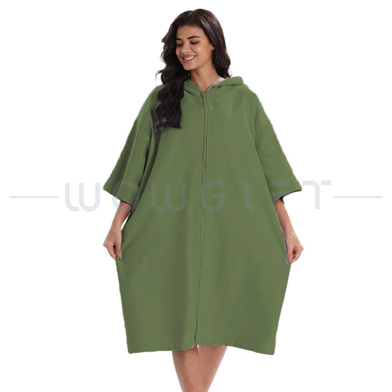 客製連帽拉鍊衝浪斗篷．速乾沙灘浴袍．戶外活動贈品