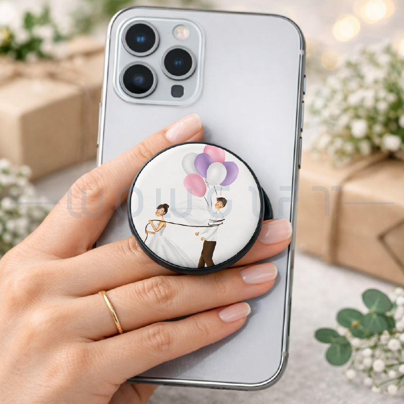 客製氣囊手機支架．婚禮小物紀念禮．新人專屬設計