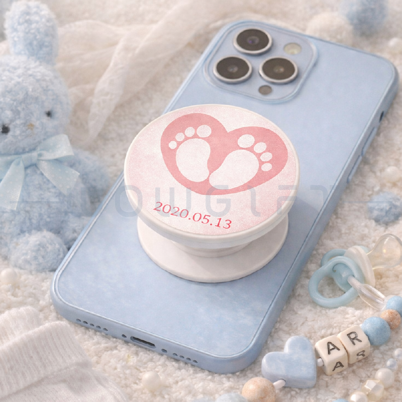 客製氣囊手機支架．寶寶彌月禮物．客製姓名紀念小物